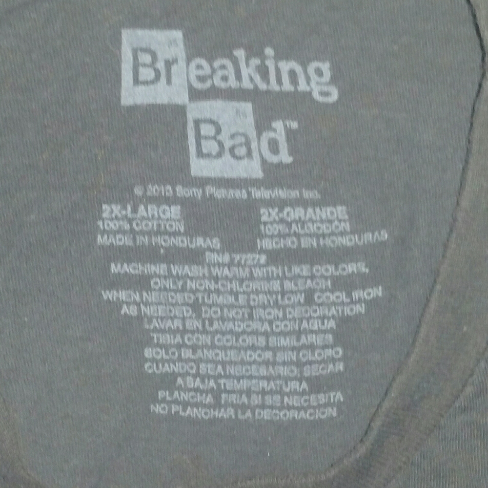 Breaking Bad Heisenberg T Shirt Size 2XL - Picture 3 of 3